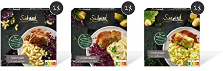 Rouladenpaket - sechs Rouladen-Fertiggerichte für die Mikrowelle/Wasserbad - Südwind Lebensmittel