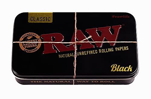 RAW Black Metal Tin Box, kleine metallene Aufbewahrungs-Box 3 Boxen