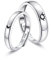 LOLIAS 2 pieces 925 sterling silver ring wedding rings pair rings women's men's wedding rings anniversary promise engagement ring bridal sets boxed adjustable