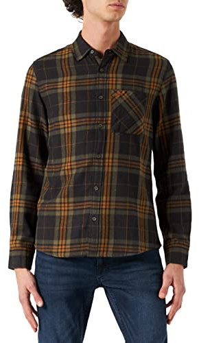 Kaporal - Chemise à Carreaux Kaki Homme - Taco - M - Vert