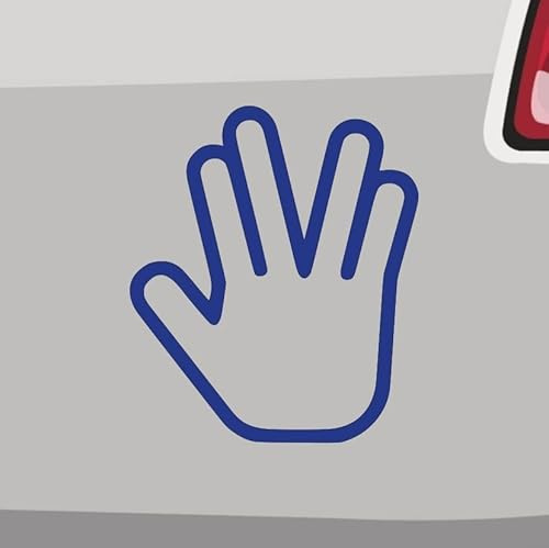 Vulkaniergruß Aufkleber 6 Größen 21 Farben- Vulcan Salute Spock Gruß Fun Sticker