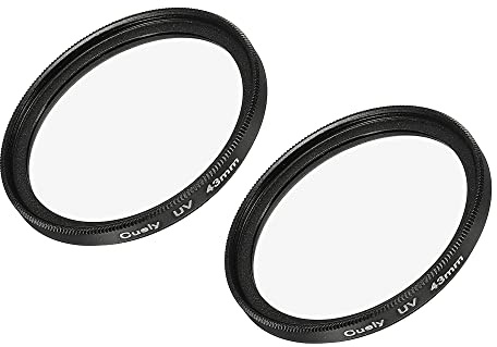 sourcing map 2 STK UV Objektiv Filter 43mm Slim Rahmen Mehrfach Beschichtete Objektivschutz Filter für Kamera Fotografie Zubehör