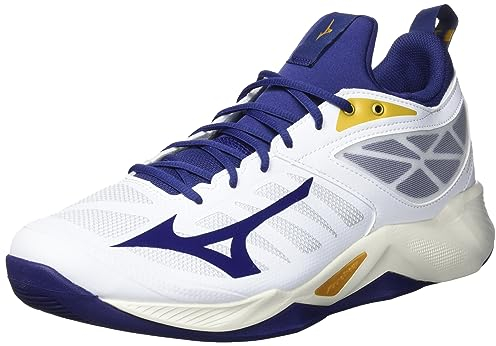 Mizuno Unisex Wave Dimension Volleyball, White Blueribbon Mp Gold, 46 EU