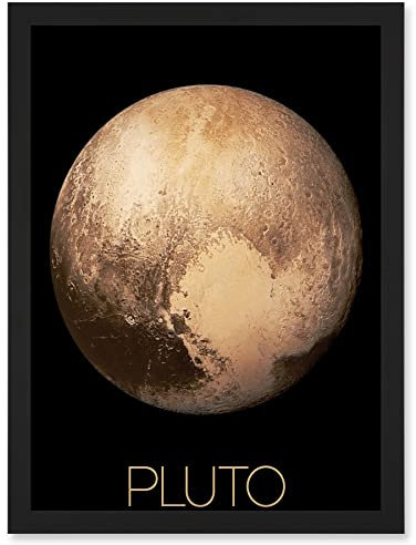 Artery8 NASA Our Solar System Pluto New Horizons Image Artwork Framed A3 Wall Art Print