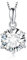 JewelryPalace Rundschliff 2ct Zirkonia Solitär Kette Anhänger, Simulierter Diamant Braut Schmuck Set, Halskette Damen Silber 925 Collier Damen mit Stein, Schmuck Mädchen Geschenk für Frauen 45CM H-J