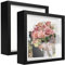 sunmeg 2Pcs 3D Bilderrahmen zum Befüllen 30 x 30cm Bilderrahmen Tief 3D Objektrahmen Hölzern bis 3cm, 3D Rahmen für Objekte, Blumen, Hochzeitsstrauß oder Erinnerungsstücke