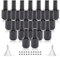 Agidea Empty Gel Nail Polish Bottles, 15ML Refillable Fingernail Polish Bottles with Brush, UV Safe with Mixing Balls & Funnels, Pack of 20 (Bright Black)
