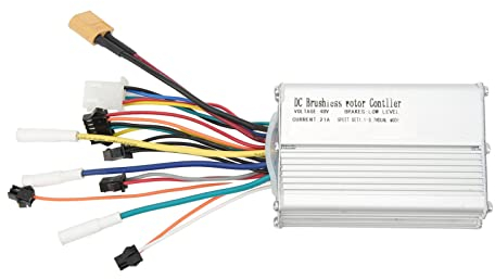 Socobeta 48V Brushless Motor Controller, 21A Sensitive Control Aluminiumlegierung DC Brushless Controller Elektromotor Controller für Elektroroller Reiten