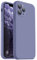 Vooii Compatible with iPhone 11 Pro Max Case, Upgraded Liquid Silicone with [Flat Edges] [Camera Protection] [Soft Anti-Scratch Microfiber Lining] Phone Case for iPhone 11 Pro Max - Lavender Grey