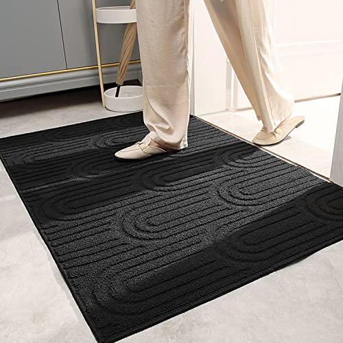 LUKDUNG rutschfest Fußmatte 80x120cm Waschbar Teppich Schmutzfangmatte Fussmatte Aussen Sauberlaufmatte Türmatte für Innen, Außen, Haustür, Eingang, Patio, Flur