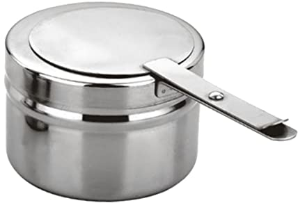 Cabilock 2-Teiliges Mini-Herd Für Den Außenbereich Rundes ESS-Set Grill-Set Fondue-Gel-Brennstoff In Dosen Wärmedocht-Brennstoff Edelstahl-Isoliertablett Gel-Tablett UFO-Typ