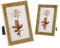 sourcing map Home Picture Frames Set of 2, Glittery Photo Frame with Decor, Sparkle Picture Frames for Wall or Tabletop Display (4x6inch, Gold)