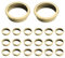 20Pcs Desk Cable Grommets 50mm Wire Hole Cover Round Plastic Grommet Cable Hole Cover for Home Office Table Wire Organizers (Bright Gold)