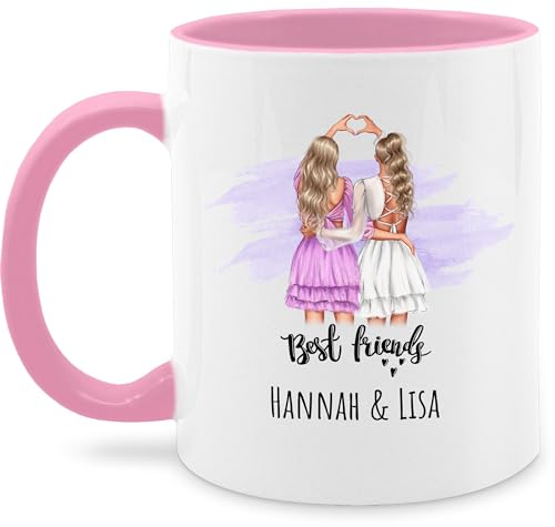 Tasse Tassen 325ml - Best Friends Geschenke Freundinnen Name I Weihnachten Beste Freundin Geschenk I BFF I Besties - 325 ml - Rosa - 2 freundschaftsgeschenke partner friend cup für eine gute