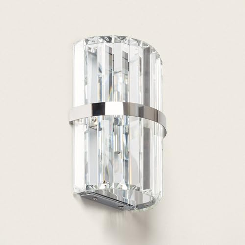LEDKIA LIGHTING Aplique de Pared Cristal Zashi Plateado