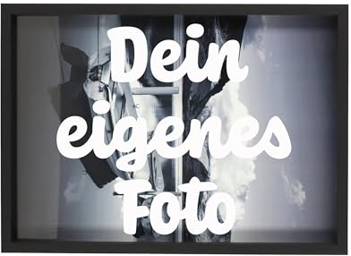 Wackadoo Bilderrahmen Holz mit eigenem Foto 13x18 (quer) cm schwarz - Poster mit Wunschmotiv - Personalisiertes Geschenk - Wunschmotiv - valentinstag geschenke für ihn sie