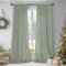 Sage Green Linen Curtains 96 Inches Long 2 Panels Set for Living Room Patio Sliding Door Pocket Light Sage Sheer Curtains Boho Cotton Textured Light Filtering Drapes Floor to Ceiling Length 8 FT 42x96