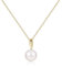 GAVU Damen Halskette 925 Silber mit weißer Süßwasserperle Anhänger Goldkette für Frauen