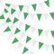 HUTRADE 2 Stück Wimpelkette Outdoor - Wetterfeste Stoff Girlande in Grün Weiß, 8M, Ideal für Outdoor Geburtstag Party, Schützenfeste, Hochzeit Festival Dekoration