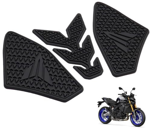 DFFMQSJ Protezione per serbatoio moto compatibile con Yamaha MT-09 MT09 MT 09 2021 2022 2023, nero, gomma, sportivo, paraserbatoio