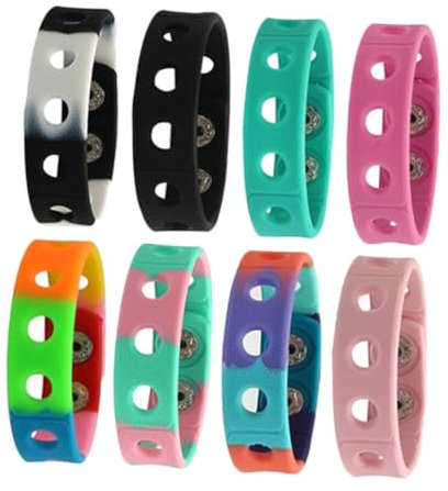 TOYANDONA 8stücke Teiliges Silikonarmband Verstellbar Weiches Anti-hautreizendes Material Flexible Diy Party-wristbands Für Erwachsene Und Jugendliche Modische Festival Schmuckaccessoires