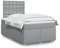 Boxspringbett mit Matratze Hellgrau 120x200 cm Stoff,3293561