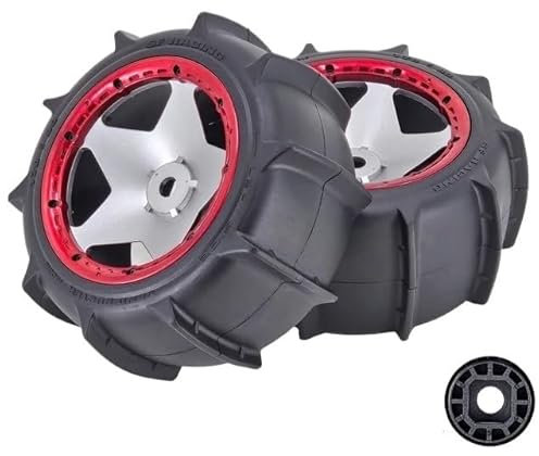SONHWNGE 1 Paar 170X80 Sand Buster Paddel Rad & Reifen Mit Schaum for FG Yama Aowei HPI 1:5 Benzin Buggy Baja 5B(170x80 Square A)