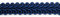 2 Meter Dekoborte 1cm breit Farbe blau Spitze Brokat Möbelborte Bänder Posamentenborte Franse für Gardinen Möbel Kostüme