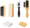 Mlysnd Spazzola Scarpe, Kit di Pulizia Pantofole, Spazzola per Scarpe Shoe Brush Set 6 Pieces for Suede, Cowhide, Nubuck Shoe Polishing and Cleaning