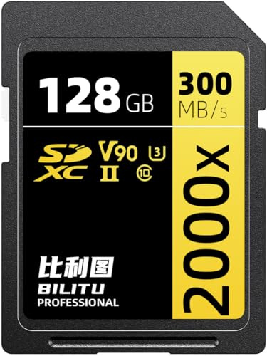 SD UHS-II 128GB Card V90- Write Speed up to 270MB/s, Read Speed up to 300 MB/s | Suitable for Professional Video Bloggers, filmmakers, Photographers