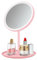 Homirty Miroir Maquillage Lumineux, Miroir Maquillage Grossissant 5 Fois, Miroir Maquillage LED Rechargeable, Miroir Maquillage LED sur Pied, Rotation À 90°, avec 3 Modes D'Éclairage De Couleur