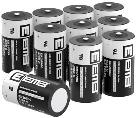 EEMB ER26500 C Batterie au lithium 3,6 V haute capacité Li-SOCL ₂ Piles non rechargeables (10)