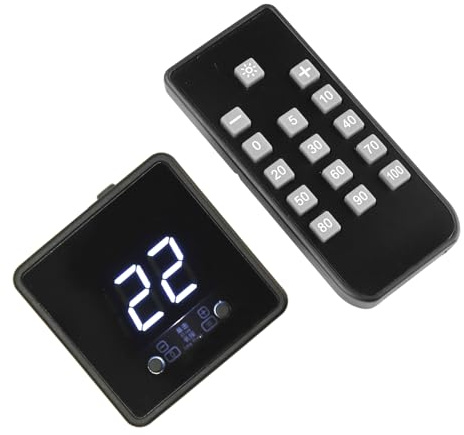 Aideepen 4 Pin 12V PWM-Lüfterregler, 60W 4 Draht Fan Speed Controller mit Fernbedienung und Bildschirmanzeige für DIY-Wasserkühlungs-Kühlungsoption(DC5521-Schnittstelle 5V 12V 24V-Netzteil)