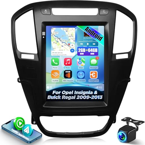 2G+64G Android Car Radio for Opel Insignia & Buick Regal 2009-2013, 9 inch Touch Screen Stereo, Wireless Carplay & Android Auto/GPS/WiFi/Bluetooth/EQ/FM RDS Radio