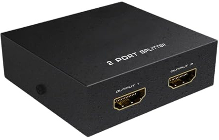 Splitter vidéo avec 1 entrée et 2 sorties | Adaptateur haute vitesse - Diviseur TV pour Affichage étendu de l'écran | Pour projecteur Set-Top Box miroir écran pour cinéma maison et bureau