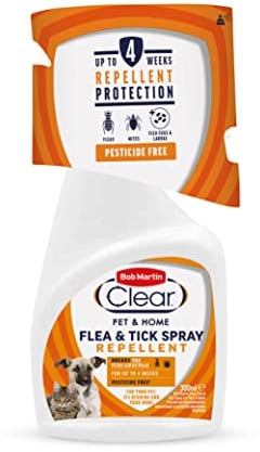 Bob Martin Clear Flea Repellent Spray for the Home, Dogs and Cats - Controls Flea and Tick Infestations in the Household (300ml)