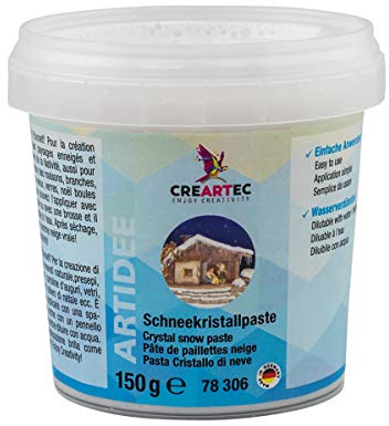 CREARTEC - Schneekristallpaste mit echten Silberkristallen - 150ml - Made in Germany