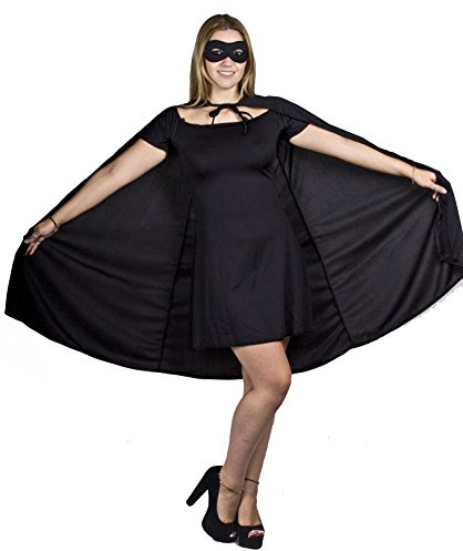 Damen Super Hero Cape Halloween Fancy Dress Kostüm Accesssory ideal für Comic Figuren, Super Villains, Buchen Woche von Ilovefancydress® – Heavy Deluxe Material