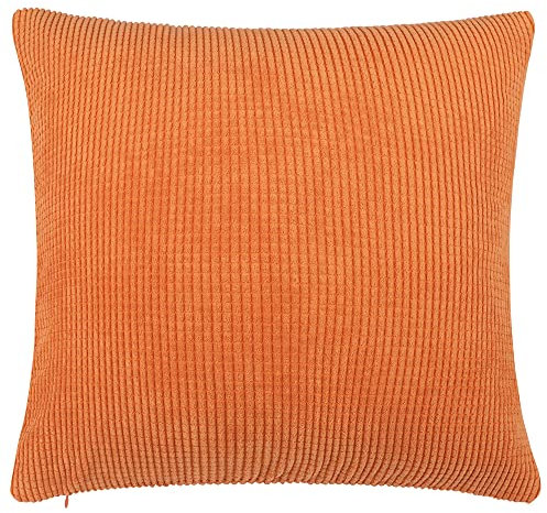 sourcing map 20 x 20 Inches Kissenbezug Kopfkissen Abdeckung Samt Mais gestreift Orange DE de