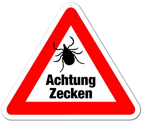 medienkraftwerk Achtung Zecken - Warnschild - Hartschaum - 3mm