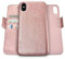 dreem Fibonacci 2-in-1 Wallet Case for Apple iPhone Xs Max - Luxury Vegan Leather, Magnetic Detachable Shockproof Phone Case, RFID Card Protection, 2-Way Flip Stand - Rose