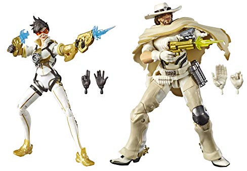 Overwatch E6771ES0 Ultimates Series - Pack de 2 Figurines Tracer (Chic) et McCree (Blanc comme Neige) - 15cm