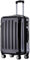 BEIBYE Hartschalen Koffer Trolley Rollkoffer Reisekoffer 4 Zwillingsrollen Polycabonat (Schwarz, 66cm - 70L)