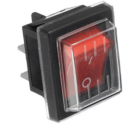 TuToy 220V16A 20A 125V Marche/Arrêt Interrupteur Rouge De Rechange Interrupteur Étanche Pour Les Machines D’Aspiration Aspirateur Industriel