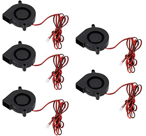 Almencla 5X Pièces D'imprimante 3D DC 24V 5015 Soufflante Radiale Ventilateur Hydraulique Manchon Roulement Super Silencieux Avant Ventilateur Refroidisseur Ra