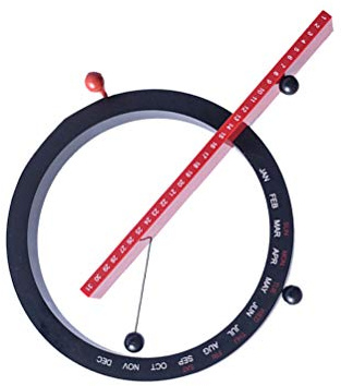 Jahreskalender Kalender, kreativer magnetischer Handschalter, Permanentkalender für , , Desktop-Dekoration (Schwarz ) m Schwarz Kreativer Magnetischer Kalender