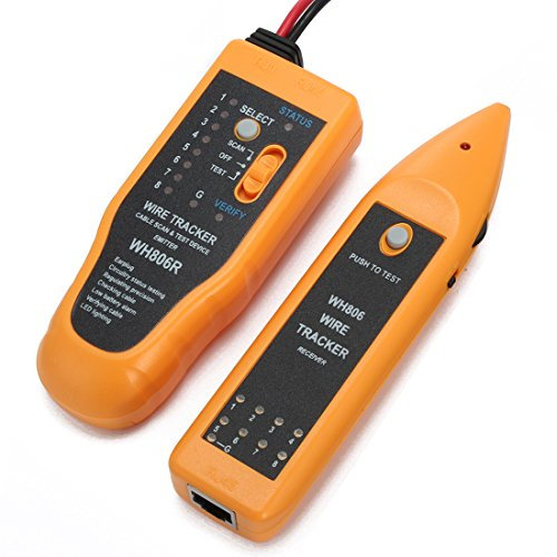 Aexit WH806R Line Finder Telephone RJ45 RJ11 Wire Tracker Kit Ethernet LAN Cable Tester (b0c9b35927c7da94a95f87d893416c6e)