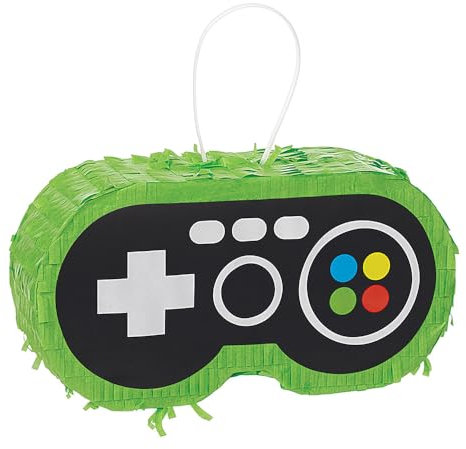 Amscan 243620-55 – Level Up Gamers Kindergeburtstagsparty, Mini-Papier-Piñata-Dekoration, befüllbar, 18 cm x 9,5 cm