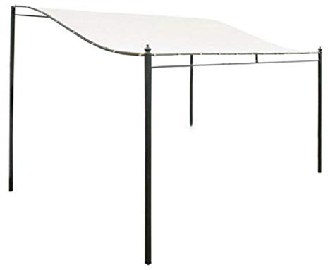 chlius Gazeb o Top Cover, 3 x 3m 300D Canvas Waterproof Canopy Top Cover Shade Roof Cover Roof Replacement Tent Canopy Outdoor Garden Tent Accessories, White (Do Not Include Tubes And Supports)