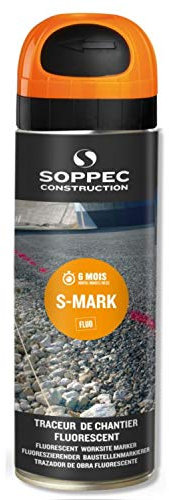 Soppec Traceur de Chantier Fluo S Mark Orange Pack X3